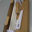 TONIAL Curtain Rod 32 to 58 Inch, Telescoping Splicing 3/4 Drapery Rods for Windows Decorative Single Rod with Small Cap End, Warm White