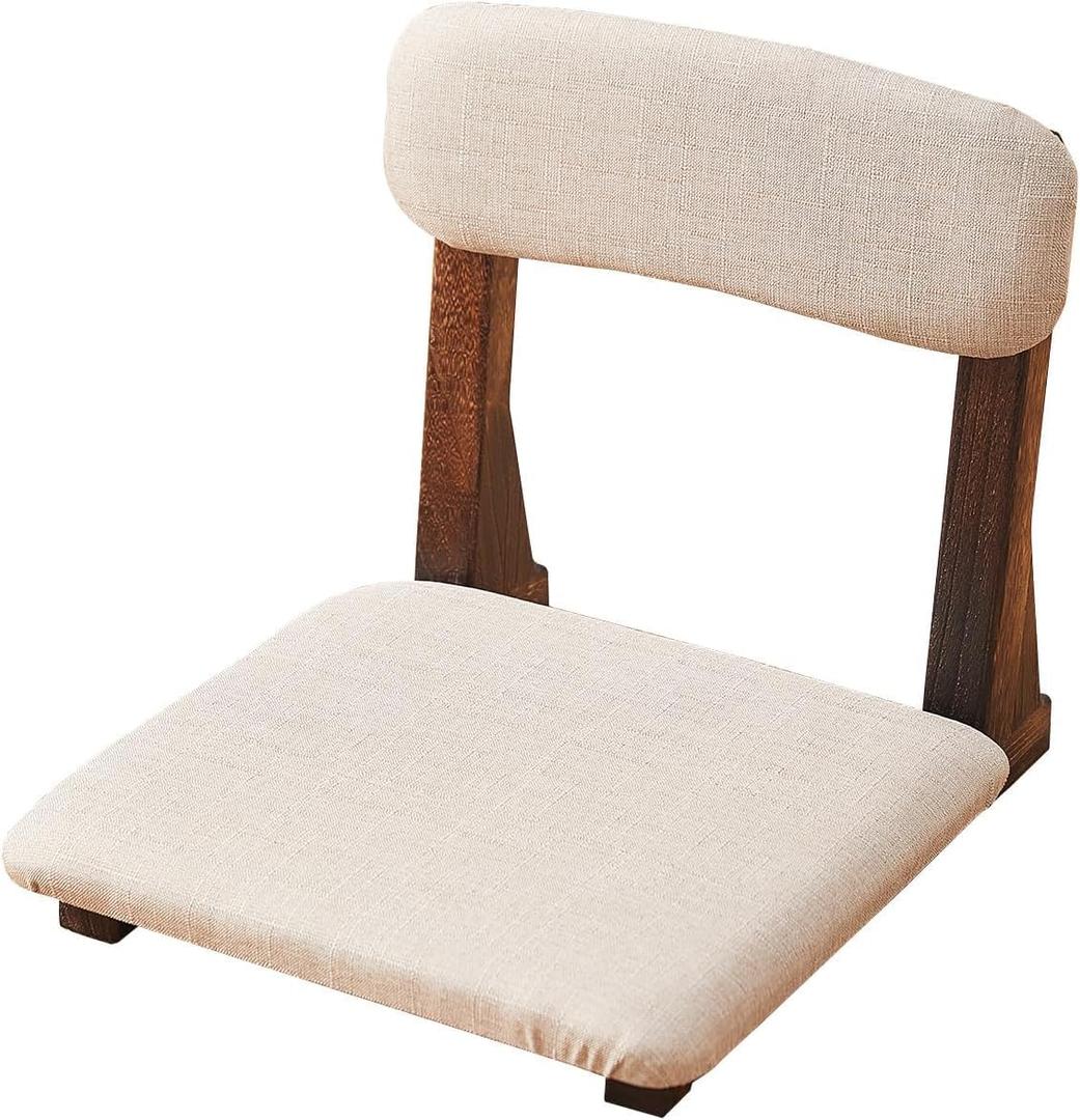Meditation Chair with Back Support,Japanese Floor Chair,Back Jack for The Floor,Floor Seating,Tatami Floor Seats, Standard