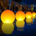 14 Inch Solar Floating Pool Lights, 4-Pack, White, LED, Waterproof, Modern Style