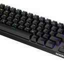 LTC NB681 Nimbleback Wired 65% Mechanical Keyboard, RGB Backlit Ultra-Compact 68 Keys Gaming Keyboard with Hot-Swappable Switch and Stand-Alone Arrow/Control Keys (Hot Swappable Red Switch, Black)