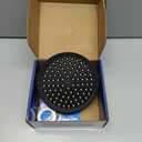 High Pressure Shower Head - Anti-Clogging Silicone Nozzles - 2.5 GPM Removable Restrictor - Easy to Clean Adjustable Replacement - easy to install with Plumbers Tape - 6 inch - Matte Black Finish