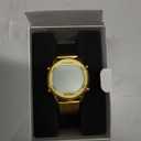 Women's Step Counter Pedometer Watch with Stainless Steel Bracelet, Stylish Design, No App, No Charging Needed for Step, Calorie, Distance, Alarm, Countdown TimerTU-2401 (Gold)