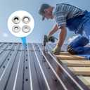 2 x PATIKIL 1/4" x3/4" EPDM Bonded Sealing Washers, 200 Pieces Galvanized Neoprene Rubber Backed Screw Gasket for Industrial Home Machinery Ships Roof (#14x1/4)