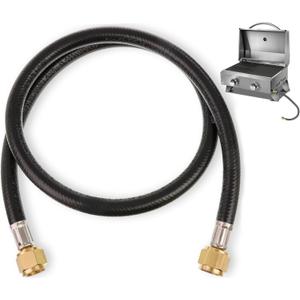 BlueStars Upgraded 59913 3 Feet RV Propane Hose Connector Assembly - 3/8" Female Flare x 3/8" Female Flare Quick Connect Hose - Propane Extension Connection, for Grill, Heater, Fire Pit