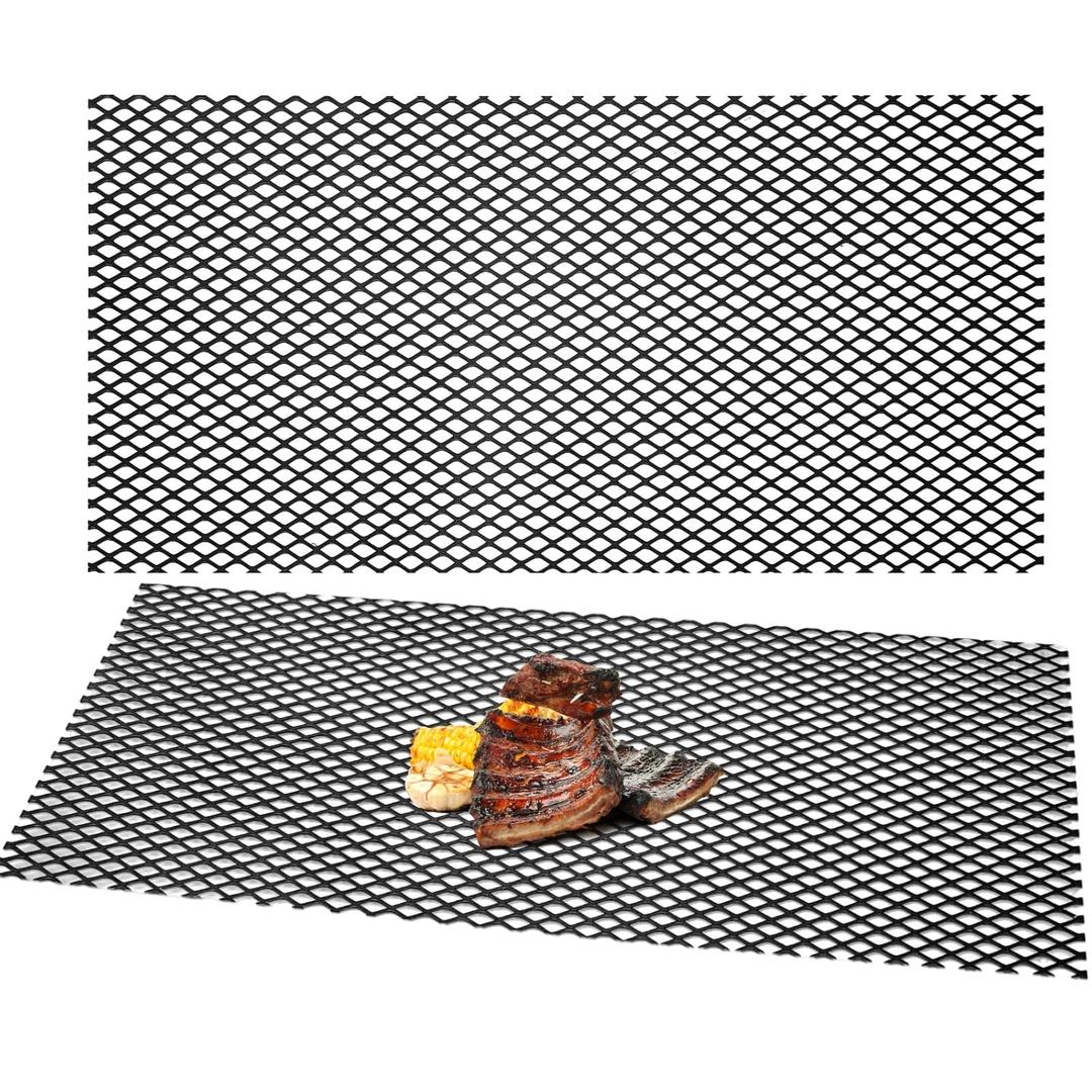 Gisafai 2 Pcs 24" X 12" X 9 Gauge Steel Expanded Metal Sheet, Black