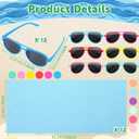 48 Pcs Pool Party Favors for Kids Beach Party Favors, Reusable Jelly Basket Neon Sunglasses Absorbent Beach Towel End of School Gifts for Kids Summer Themed Birthday Supplies