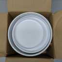 8/7/6 inch Plant Pots, Set of 3 Cylinder Flower Pots for Outdoor Indoor Plants, Decorative Plastic Planters with Drainage Holes and Saucers for Garden House Plants, White