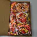 96 Pcs Thanksgiving Fall Bracelets Set Fall Inspirational Friendship Bracelets Bulk Autumn Maple Leaf Pumpkin Charm Stretch Adjustable Flat Beaded Jewelry for Friend Party Favors Gifts