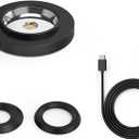 Solar Watch Fast Charger-Watch Solar Charger Metal Base, 9 Hours Timing Off,Fast Heat Dissipation, Solar Power Portable Charger, Suitable for Casio/Citizen/Seiko/Garmin Solar Watch Rounkin (Black)