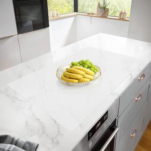 Silicone Mats for Kitchen Counter, Heat Resistant Countertop Protector, Non-Slip Table Mat Desk Saver Pad, Non-Stick Reusable Pastry Mat, Silicone Placemat, Craft Mat - 25'' X 17", White