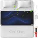 Grounding Mat with Leather, Enjoy The Grounding Effect Indoors, for Better Sleep, Pain and Stress Relief, Grounding Mat Set Comes with Grounding Cord, 27''72'' (Black)