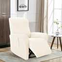 FUANGUI Recliner Chair Covers 4-Pieces Small Recliner Cover for Recliner Chair, Non Slip Covers Washable Lazy Boy Recliner Slipcovers/Furniture Protector for Kids, Dog, Living Room, 02