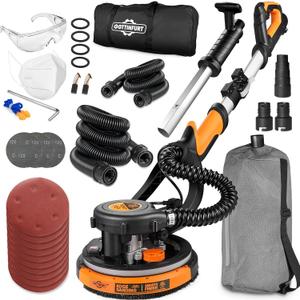 5  Drywall Sander, 780W Electric Power Drywall Sander with Vacuum, Dry Wall Sander with Extendable Handle, 7 Variable Speed 900-1800RPM, 95.5% Dust Removal for Popcorn Ceiling