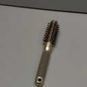 AIMIKE Round Hair Brush, 1 inch Barrel with Boar Bristles, Nano Thermal Ceramic & Ionic Tech, for Blow Drying, Styling, Curling and Shine + 4 Clips (Gold, Unisex, Fine Hair, Short Hair, Anti-Frizz)