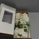 Ling's moment Fake Flowers Box, Faux Artificial Greenery Stems Foam Roses Silk Dahlia Pampas Grass Fabic Flower for Centerpieces Bouquet Wedding Vase Floral Decorations, Beige & Sepia, Deluxe Combo