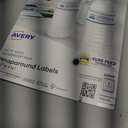 Avery Durable Waterproof Wraparound Rectangle Labels with Sure Feed Technology, 1-1/4" x 9-3/4", Matte White, 40 Customizable Labels for Laser and Pigment-Inkjet Printers (22845)
