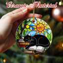 Christmas Ornaments, Black Cat Christmas Tree Ornaments, Xmas Decorations, Holiday Decorations, Gifts for Cat Lover, Bookworm Gifts, Xmas Gift Ideas & Holiday Party Gift