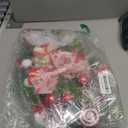 Christmas Swag Wreath Xmas Teardrop Wreath Green Leaves Wreath Wall Hanging Door Garland Front Door Wreath for Xmas Front Door Window Holiday Decor