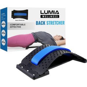 Lumia Wellness Adjustable Back Stretcher, Lower Back Pain Relief, Lumbar Traction Device, Spine Decompression,