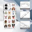 for iPhone 17 Case, Clear with Cute Pet Dog Pattern Compatible with Magsafe Soft Protective Case for Women Girl (White)