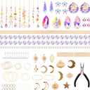 Felixcraft Suncatcher Kit, Crystal Suncatcher Making Kit with 56 Suncatcher Beads & 180 Pcs DIY Accessories, Great Craft Kit for Adult to Make Suncatchers for Windows Hanging, Medium