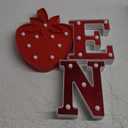 Honoson 3 Pcs First Birthday Decor LED Light up One Letters Marquee String Light Letters 1st Birthday Photo Prop Decorations Sweet One Party Supplies (Strawberry)