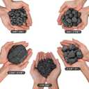Skyflame 10LB Lava Rocks for Fire Pits, Fire Tables, Fireplaces, Garden Landscaping Decoration, Indoor and Outdoor Use, 1"-2" Natural Sizes, Black