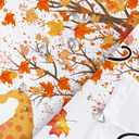 Bonsai Tree Fall Shower Curtains for Bathroom 72X60, Fall Gnome Shower Curtain, Autumn Truck Bathroom Decor Curtain with Hooks (Orange 6072)