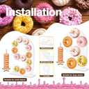 5 Pcs Donut Stand Set, Doughnut Party Supplies Include 1 Pc Digit Donut Wall Display Stand, 4 Pcs Doughnut Wall, for Birthday Wedding Baby Shower Party (White number 9)