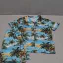 ZOEREA Toddler Baby Boy Clothes Hawaiian Outfit Shorts Sets Printed Button Down Shirt and Shorts Summer Beach Clothes  (2-3T, Blue-palm)