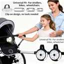 LED Stroller Lights (3-Pack) with Stroller Hooks/Clips Battery Operated, 5 Modes, Stroller Accessories for Night Use on Strollers, Wheelchairs, Outdoors