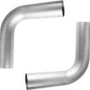 3 Inch Exhaust Pipe,90 Degree Exhaust Mandrel Bend Exhaust System,Universal 3 Inch Stainless Steel Exhaust Pipe (3"OD 90 2PCS)
