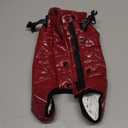 AOFITEE Dog Coat, Waterproof Dog Jacket for Winter, Warm Fullbody Dogs Snowsuit, Winter Coat for Small Dogs, Zip Up Pet Puffer Jacket Fleece Vest, Outdoor Reflective Pet Coats, Christmas Red, S (Burgundy)