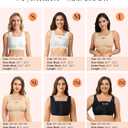 CYDREAM Front Closure Surgical Bra Wireless Bras for Women No Underwire Post Surgery Compression Support Band Full Coverage (Large, Black)