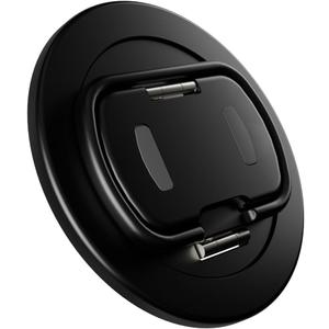 SEMBO Magnetic Phone Ring Holder with Kickstand for MagSafe, Two-Sided Magnet, 360 Rotation Comfortable Flip Out Silicone Plate Finger Grip Gym Accessories for iPhone 17 Pro Max 16 15 14 13 12(Black)