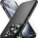 for iPhone 15 Pro Case,[18 FT Military Grade Drop Protection],with 2X[9H Screen Protector ] Slim & Tough Full-Body Protective Official Certification Phone case (Black, iPhone 15 Pro)