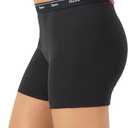 Hanes Originals Womens Mid-Thigh Boxer Brief Pack, Stretch Cotton Underwear, 4-Pack (L)