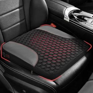 Car Seat Cushion for Driving, Driver Seat Pad with Honeycomb Message Dots - Ergonomic Auto Car Seat Pillow for Long Drives, Office Chair, Truck, Wheelchair - Coccyx & Lower Back Pain Relief - Black