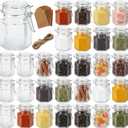 TOPZEA 30 Pack Hexagon Glass Jars with Airtight Lid, 3.5oz Clear Spice Jar, Herb Storage Containers Food jars for Pantry Organization, Honey, Jam, Party Favors & Crafts (Includes Labels & Hemp Rope)