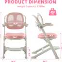 ERIYA Kids Desk Chair,Ergonomic Chair: Breathable Mesh Back (Pink), 22.83 in x 26.77 in x 36.61 in