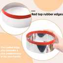 3Pcs Round Cookie Cutter Set 2", 2.5, 3" with Red Top Rubber Protection - Perfect for Biscuits and Baking