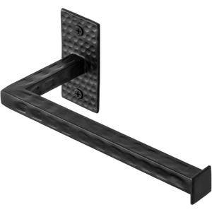 Monarch Abode Bathroom Toilet Paper Holder  7-inch Modern Hand Hammered Metal Wall Mounted Matte Black Toilet Paper Holder, Wall Mount Organizer Decorative Tissue Holders for Bathroom
