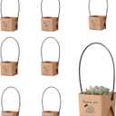 NITHECON 40pcs Thank You Succulents Wraps [NOT Include Plants and Pots]-[Fits 2 Inch Pots] Gift Bags Decoration Sleeve Succulent Tags for Wedding Baby Shower Favors Ideas,Kraft Paper