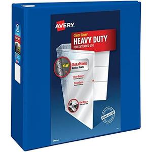 Avery Heavy-Duty View 3 Ring Binder, 4 Inch One Touch EZD Rings, 4.5 Inch Spine, 1 Pacific Blue Binder (79814)