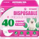 XPCARE 40 Count Disposable Female Dog Diapers, Super Absorbent, Leak Proof, Dog Diapers,Dog Period Diaper Female, for Incontinence, Estrus Female Dogs (X-Small)