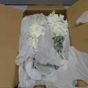 16Pcs White Delphinium Artificial Flowers 33.5'' Long Stem Silk Larkspur Flowers Bulk Faux Silk Flowers for Tall Vase Wedding Table Centerpieces Home Garden Outdoor DecorWhite