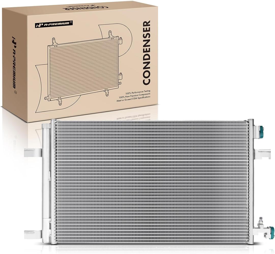 A-Premium Air Conditioning A/C Condenser Compatible with 2013-2015 Chevrolet Malibu, 2014-2020 Impala, 2010-2015 Cruze & Selected Cadillac, Buick Models, Replace# 13267649