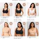 BRABIC Front Closure Post Surgery Compression Bras for Women Mastectomy Full Coverage Wireless Bra Back Smoothing (White, L)