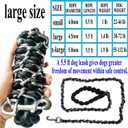 Dog Leash Metal Leashes Chain Rope with Pet Collar Training Walking Leads Heavy Duty Anti Bite 360 Hook for Medium and Large Dogs (Large)