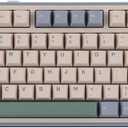 EPOMAKER x Aula F75 Gasket Mechanical Keyboard, 75% Wireless Hot Swappable Gaming Keyboard with Five-Layer Padding&Knob, Bluetooth/2.4GHz/USB-C, RGB (Green, Ice Vein Switch)